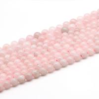 Natürliche Rosenquarz Perlen, rund, DIY, Rosa, Länge:38 cm, verkauft von Strang
