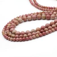 Rhodonit Perlen, rund, DIY, Rosa, Länge:38 cm, verkauft von Strang