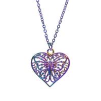 Zinc Alloy Heart Pendants, colorful plated, fashion jewelry, multi-colored 