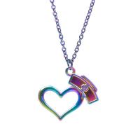 Подвеска- сердце из цинкового сплава, цинковый сплав, разноцветная плакировка, ювелирные изделия моды, разноцветный продается PC