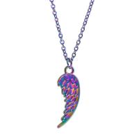 Wing Shaped Zinc Alloy Pendants, colorful plated, fashion jewelry, multi-colored 