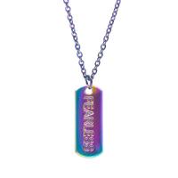 Zinc Alloy Message Pendants, colorful plated, fashion jewelry & with letter pattern, multi-colored 