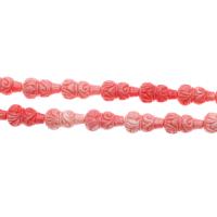 Harz Perlen Schmuck, Kalebasse, DIY & imitierte Koralle, Rosa, 11x20x20mm, Länge:38 cm, verkauft von Strang