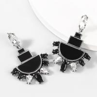 Zinc Alloy Rhinestone Drop Earring, with Acrylic, fashion jewelry & for woman & with rhinestone 