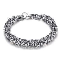 Stainless Steel Chain Bracelets, plated, fashion jewelry & Unisex original color 