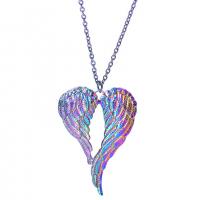 Wing Shaped Zinc Alloy Pendants, colorful plated, fashion jewelry, multi-colored cm 