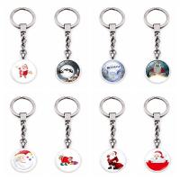 Zinc Alloy Key Clasp, with Glass, Christmas Design & time gem jewelry, 100mm 