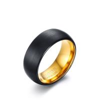 Tungsten Steel Finger Ring, plated & for man, 8mm 