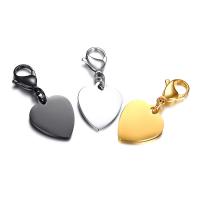 Edelstahl Schlüssel Verschluss, Herz, plattiert, unisex, keine, 25x21mm, verkauft von PC