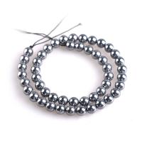 Terahertz Stone Beads, Round, polished, DIY, silver color cm 