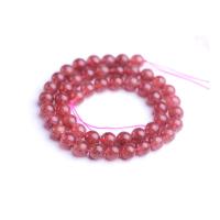 Strawberry Quartz Beads, Round, DIY, pink cm 