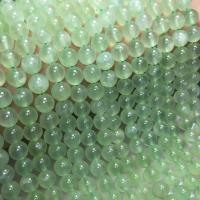 Prehnit-Perlen, Prehnit, rund, DIY, grün, Länge:38 cm, verkauft von Strang