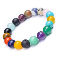 Gemstone Bracelets, Natural Stone, Unisex, mixed colors, 10mm cm 