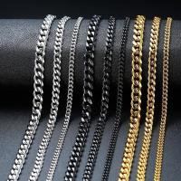 Titanium Steel Chain Necklace, plated, fashion jewelry & Unisex 