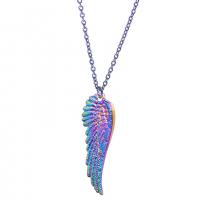 Wing Shaped Zinc Alloy Pendants, Angel Wing, colorful plated, fashion jewelry, multi-colored cm 