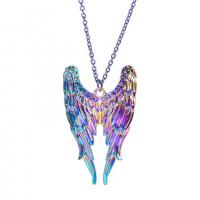 Wing Shaped Zinc Alloy Pendants, colorful plated, fashion jewelry, multi-colored cm 