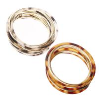 Zinc Alloy Multi Bangle Sets, Acetate, with Zinc Alloy, plated, Adjustable & multilayer & for woman, 65mm 