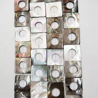 Black Lip Shell Beads, Square, polished, DIY, mixed colors, 25mm cm 