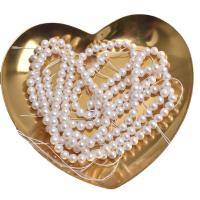 Round Cultured Freshwater Pearl Beads, Natural & fashion jewelry & DIY, white, 4-5m .96-15.35 Inch 
