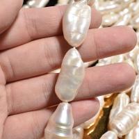 Biwa Cultured Freshwater Pearl Beads, Natural & fashion jewelry & DIY, white, 10-13mm .75 Inch 