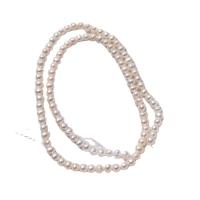 Round Cultured Freshwater Pearl Beads, Natural & fashion jewelry & DIY, white, 4-5mm .35-15.75 Inch 