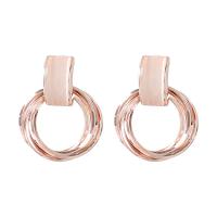 Resin Zinc Alloy Earring, with Resin, plated, fashion jewelry & for woman, rose gold color 