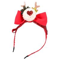 Velveteen Hair Band, with Plush, Christmas Design & fashion jewelry & for woman, red, 94mm 