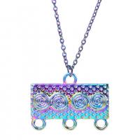 Zinc Alloy Charm Connector, colorful plated, fashion jewelry & 1/3 loop, multi-colored cm 