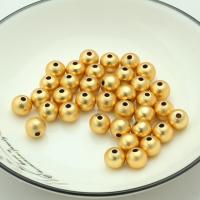 Brass Jewelry Beads, Round, 18K gold plated, DIY 