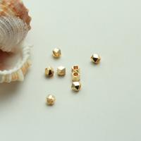 Brass Spacer Beads, Polygon, 14K gold plated, DIY 