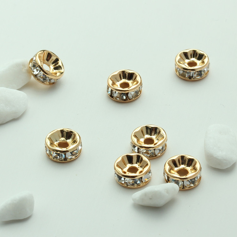Brass Spacer Beads, plated, DIY & different size for choice & micro pave cubic zirconia, more colors for choice, Sold By PC