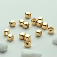 Brass Spacer Beads, Square, 14K gold plated, DIY 
