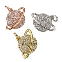 Cubic Zirconia Micro Pave Brass Pendant, plated, micro pave cubic zirconia Approx 2mm 