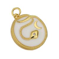 Enamel Brass Pendants, gold color plated Approx 3mm 