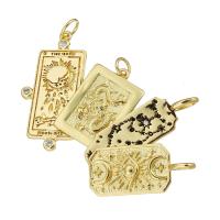 Brass Jewelry Pendants, gold color plated 