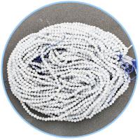 Aquamarin Perlen, rund, poliert, DIY & facettierte, weiß, Länge:39 cm, verkauft von Strang