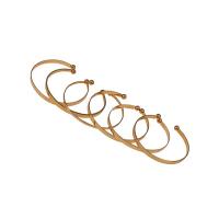 Zinc Alloy Cuff Bangle, plated, 6 pieces & fashion jewelry & for woman, golden, Inner Approx 65mm 