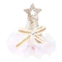 Christmas Hair Clip, Zinc Alloy, with Lace & Cloth & Velveteen, Christmas Design & fashion jewelry & for woman 