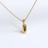 Titanium Steel Jewelry Necklace, with 1.96inch extender chain, gold color plated, ball chain & for woman Approx 15.74 Inch 