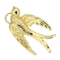 Animal Brass Pendants, swallow, gold color plated Approx 4mm 