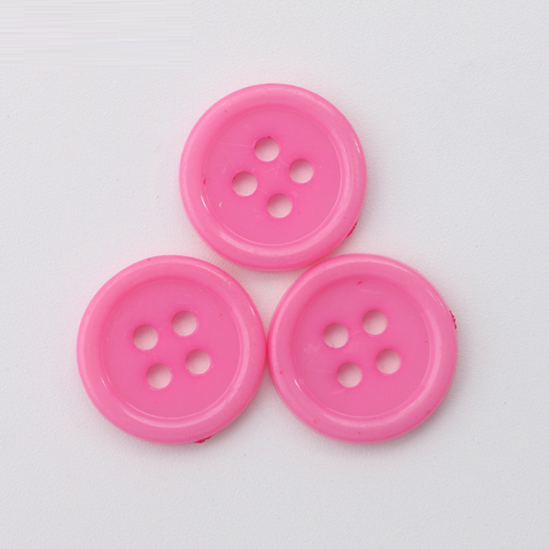 4-Loch Kunststoff Knopf, flache Runde, verschiedene Größen vorhanden, keine, verkauft von Tasche