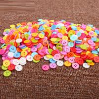 4 Отверстия пластиковые кнопки, пластик, Плоская круглая форма, разный размер для выбора, Много цветов для выбора, продается сумка