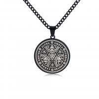 Stainless Steel Necklace, Round, plated, for man Approx 23.62 Inch 