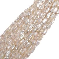 Biwa Cultured Freshwater Pearl Beads, Natural & fashion jewelry & DIY, white, 6-8*12-14mm .75 Inch 