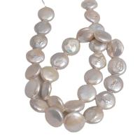 Coin Cultured Freshwater Pearl Beads, Natural & fashion jewelry & DIY, white, 13-14mm .75 Inch 