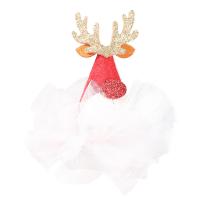 Christmas Hair Clip, Zinc Alloy, with Lace & Velveteen, Christmas Design & fashion jewelry & for woman 