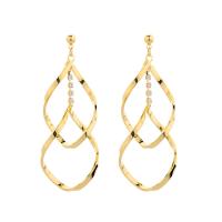 Rhinestone Brass Drop Earring, plated, fashion jewelry & with rhinestone 
