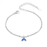 Enamel Zinc Alloy Bracelets, Mermaid tail, fashion jewelry .5 cm 