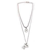 Zinc Alloy Necklace, necklace, 2 pieces & fashion jewelry cm 