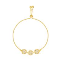 Zinc Alloy Rhinestone Bracelets, gold color plated, Adjustable & fashion jewelry & with rhinestone, golden cm 